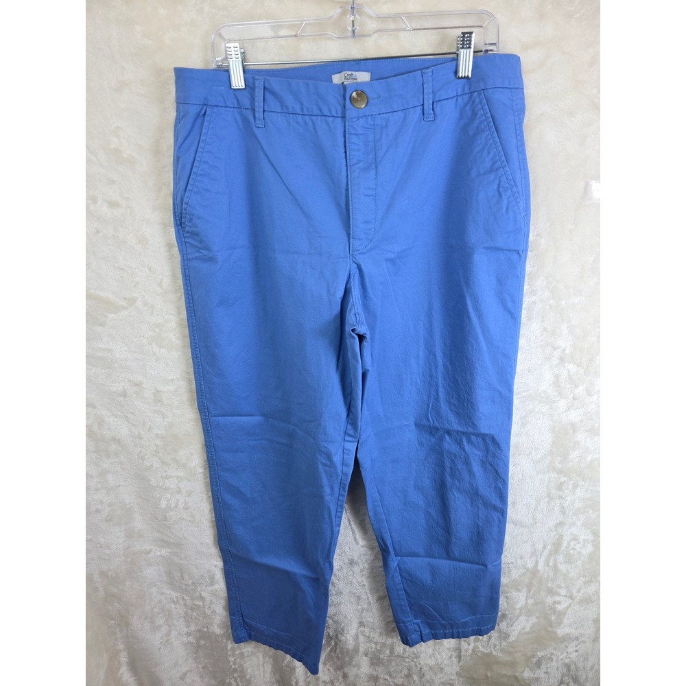 Croft & Barrow Womens Blue Chino Pants Straight Leg Stretch‎ Size 14 WC31X001RS